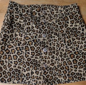 Leopard print skirt medium 7-8 girls youth
